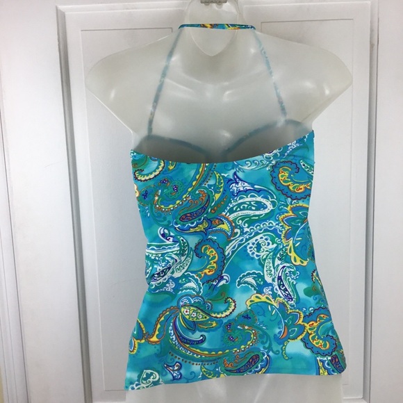 Lauren Ralph Lauren Turquoise Halter Tankini - Picture 5 of 9